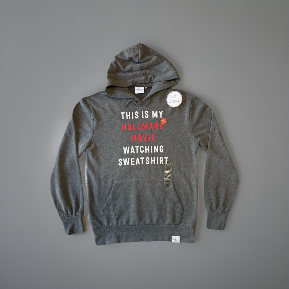 NWT Hallmark‎ Channel Hoodie My Hallmark Watching Sweatshirt Womens S